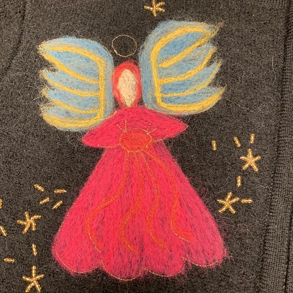 Talbots Angel zip cardigan. 100% wool. Size P. Absolutely beautiful sweater. EUC - Picture 4 of 9